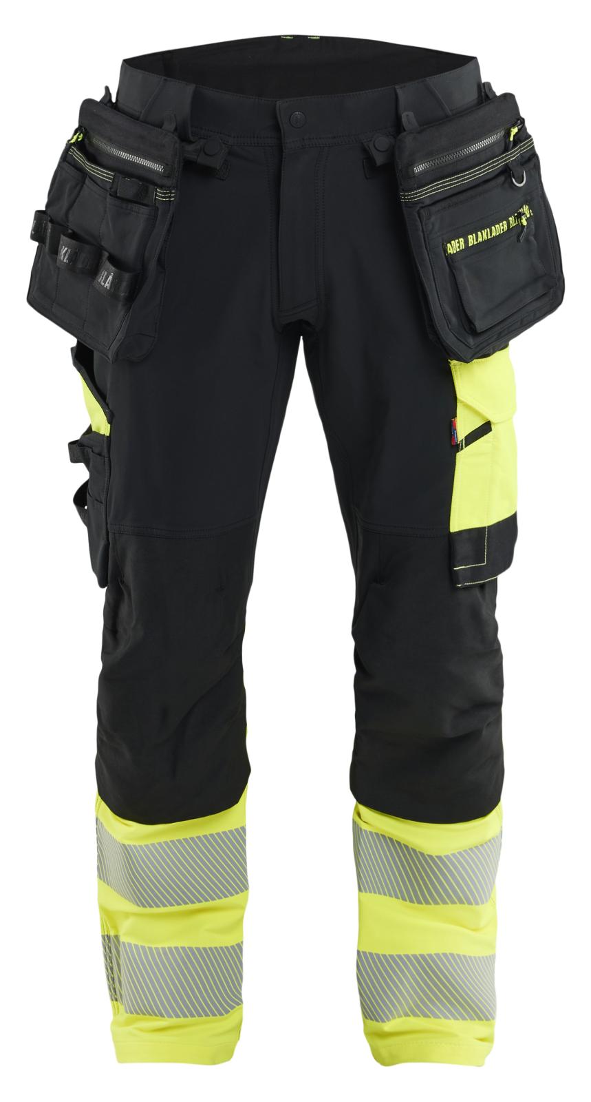 Blaklader High vis ToolRig Werkbroeken 11451648 4-weg stretch HiVis zwart-fluo geel(9933)