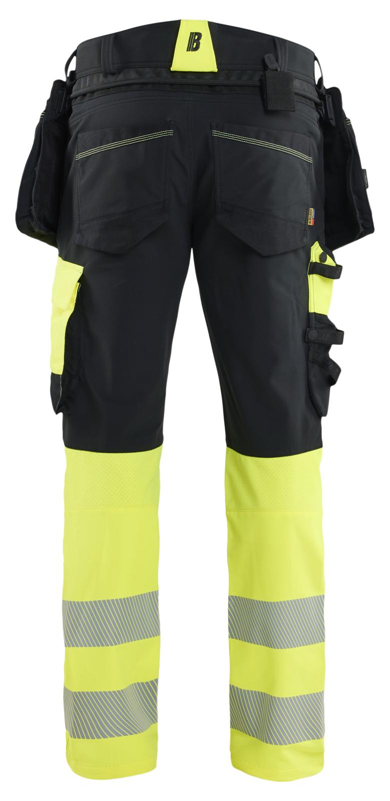 Blaklader High vis ToolRig Werkbroeken 11451648 4-weg stretch HiVis zwart-fluo geel(9933)