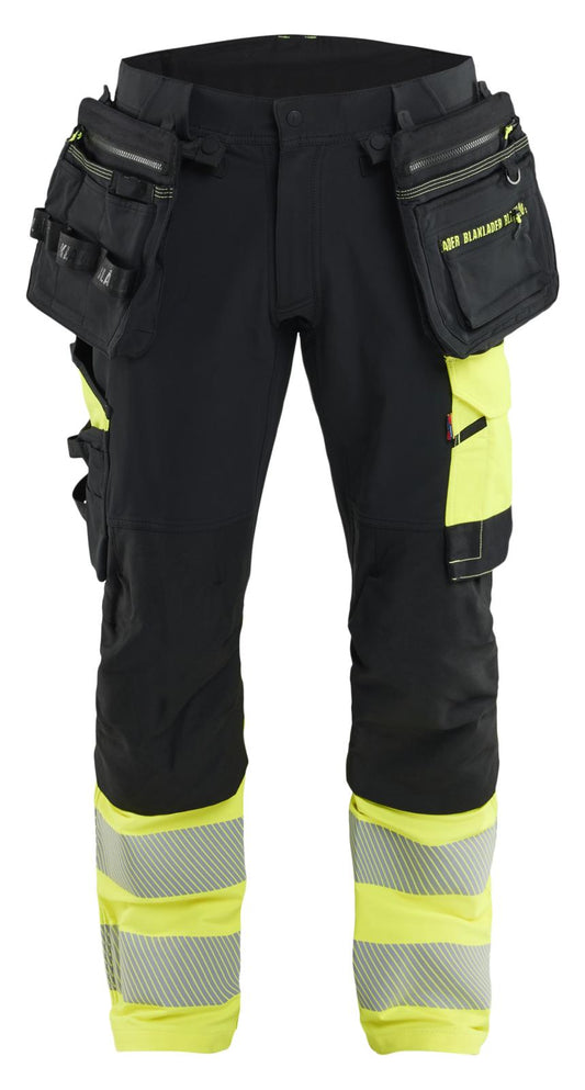 Blaklader High vis ToolRig Werkbroeken 11451648 4-weg stretch HiVis zwart-fluo geel(9933)