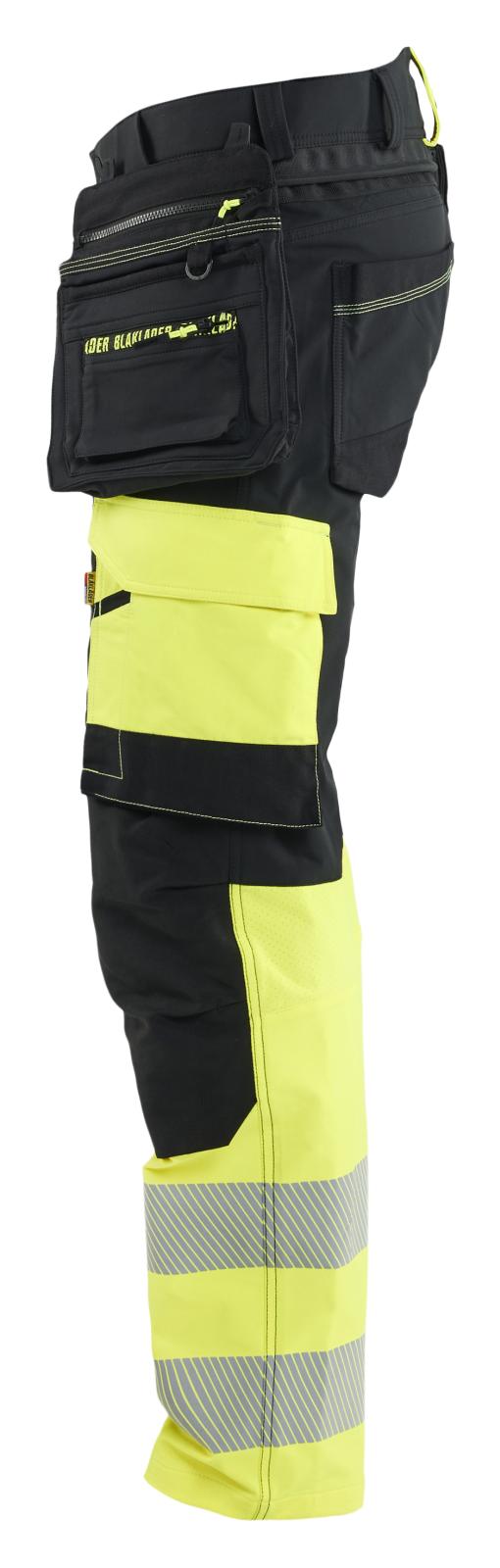 Blaklader High vis ToolRig Werkbroeken 11451648 4-weg stretch HiVis zwart-fluo geel(9933)