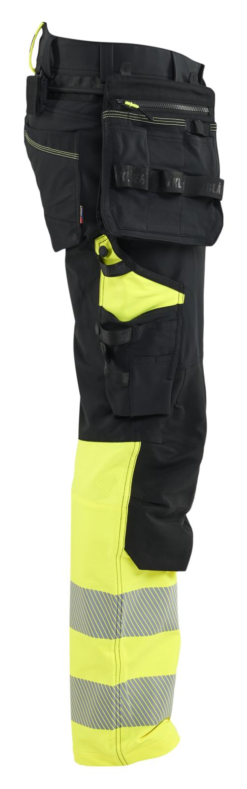 Blaklader High vis ToolRig Werkbroeken 11451648 4-weg stretch HiVis zwart-fluo geel(9933)