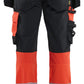 Blaklader High vis ToolRig Werkbroeken 11451648 4-weg stretch HiVis zwart-fluo rood(9955)