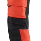 Blaklader High vis ToolRig Werkbroeken 11451648 4-weg stretch HiVis zwart-fluo rood(9955)