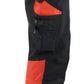 Blaklader High vis ToolRig Werkbroeken 11451648 4-weg stretch HiVis zwart-fluo rood(9955)