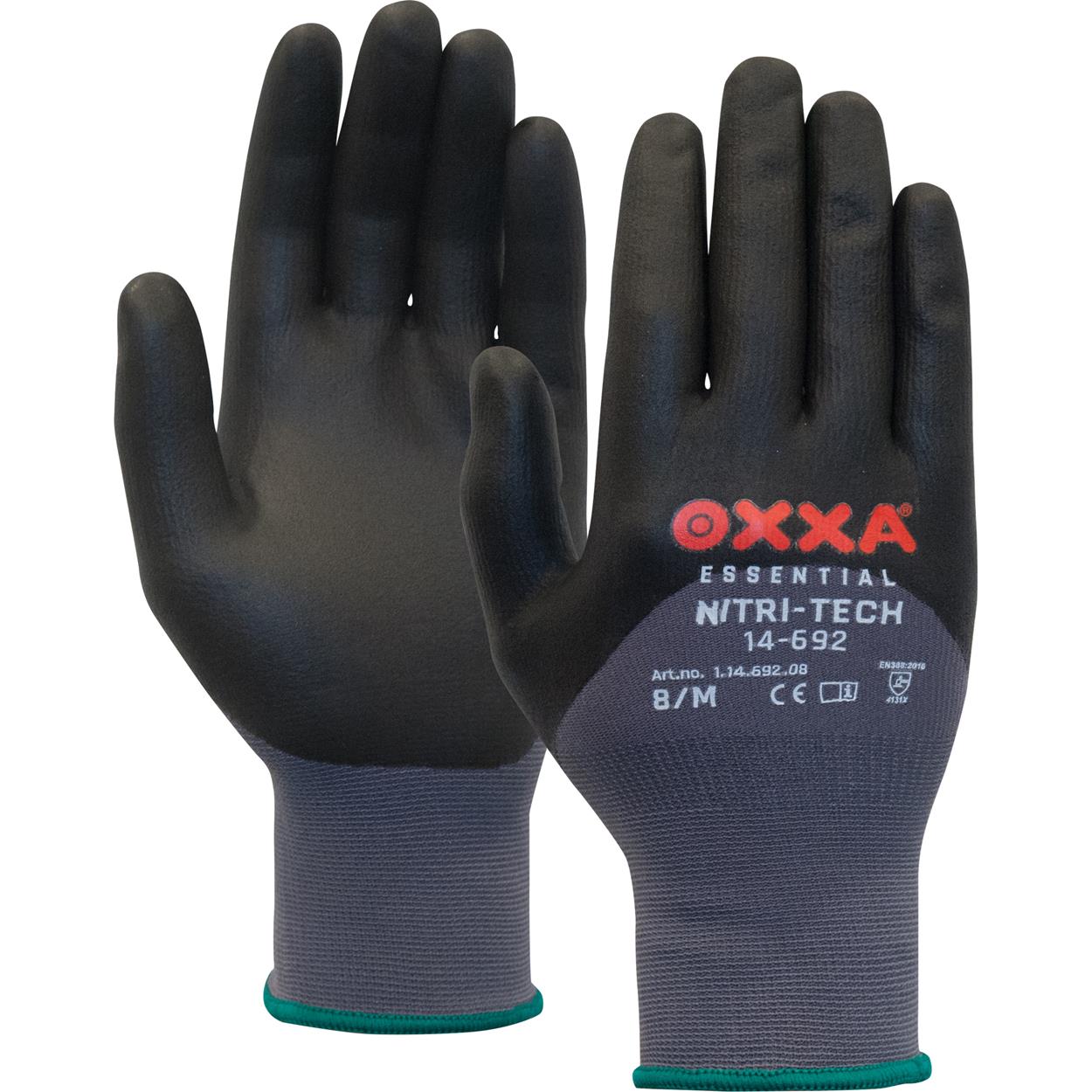 OXXA Essential Handschoenen Nitri-Tech 14-692 grijs-zwart