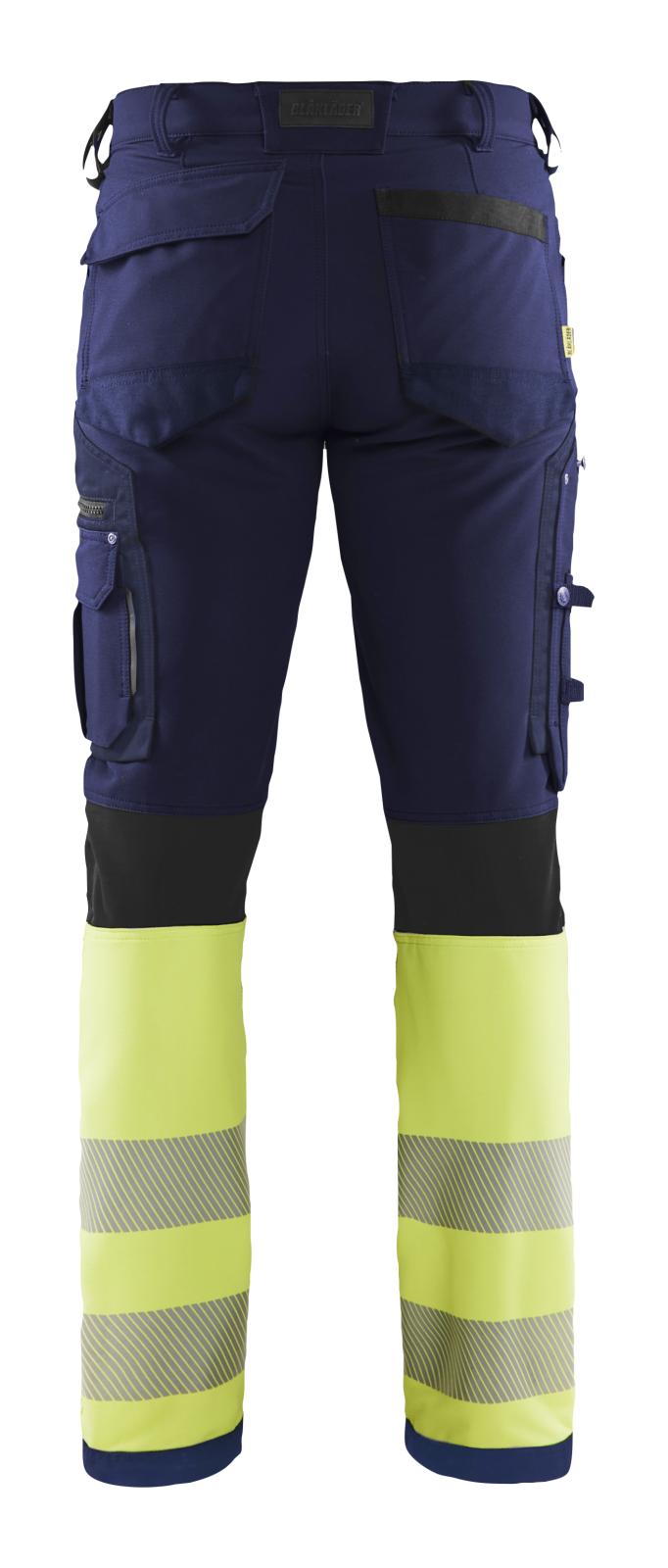 Blaklader Werkbroeken 11931642 marineblauw-fluo geel(8933)