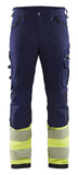 Blaklader Werkbroeken 11931642 marineblauw-fluo geel(8933)