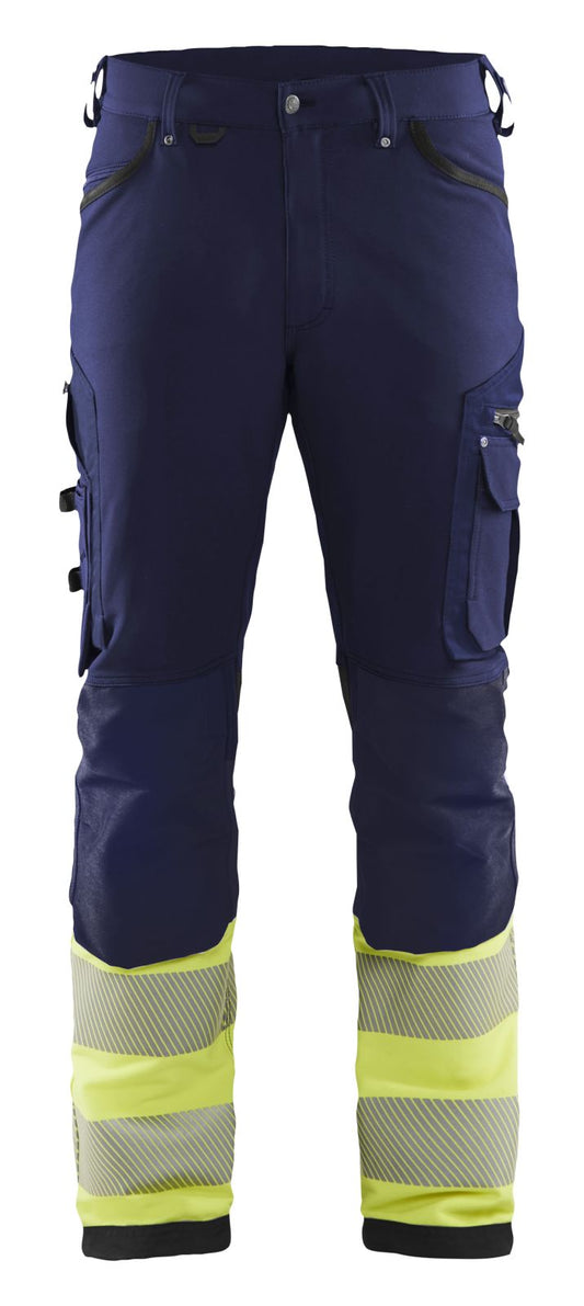 Blaklader Werkbroeken 11931642 marineblauw-fluo geel(8933)