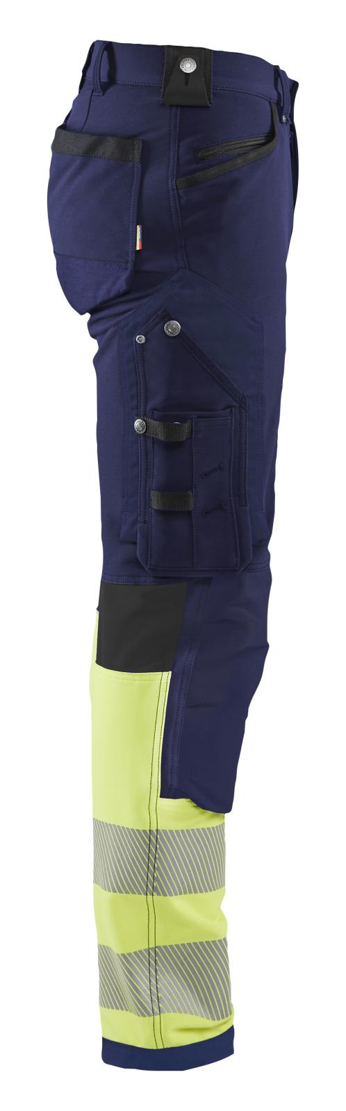 Blaklader Werkbroeken 11931642 marineblauw-fluo geel(8933)