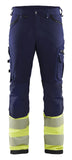 Blaklader Werkbroeken 11931642 marineblauw-fluo geel(8933)