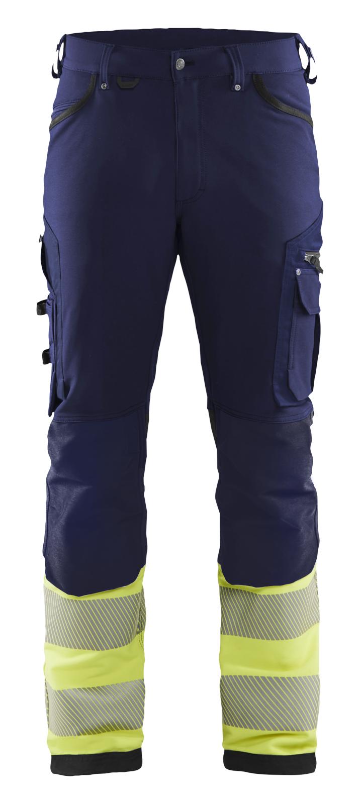 Blaklader Werkbroeken 11931642 marineblauw-fluo geel(8933)