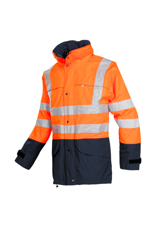 Sioen Jassen Brighton HiVis fluo oranje-marineblauw