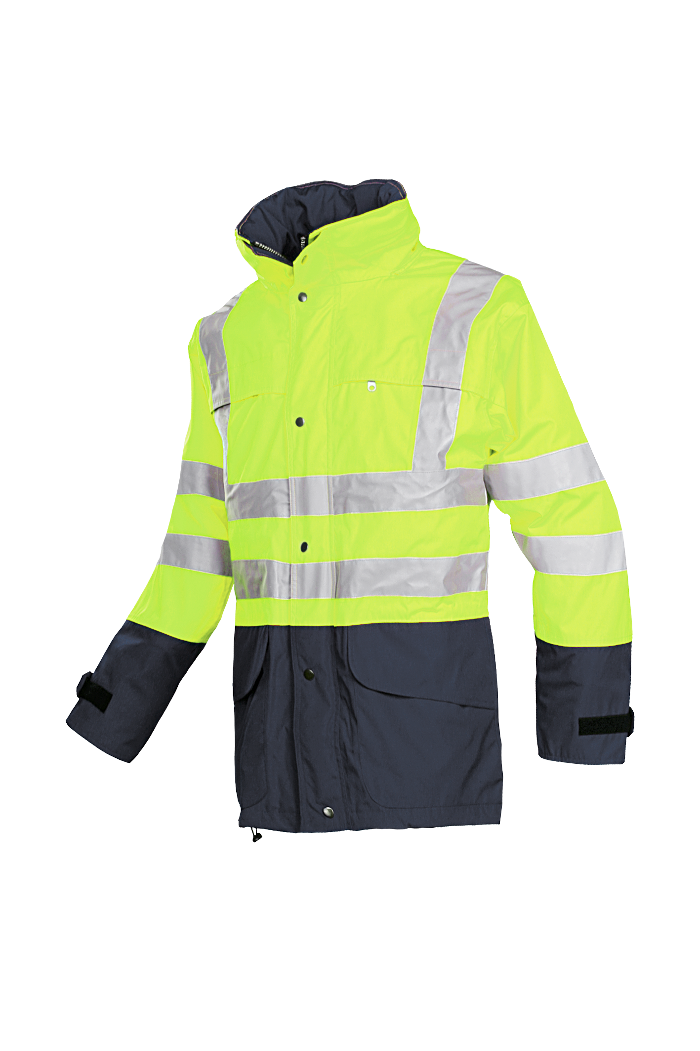 Sioen Jassen Brighton HiVis fluo geel-marineblauw