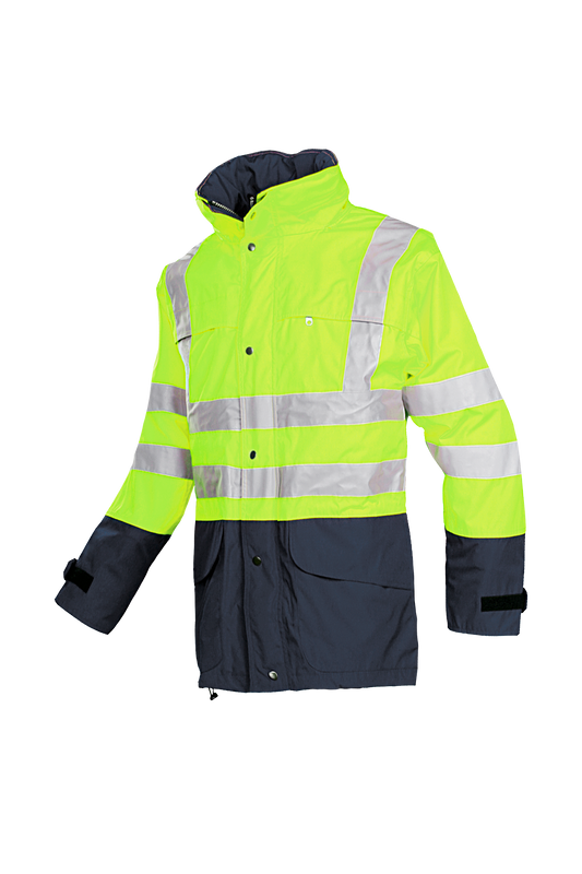 Sioen Jassen Brighton HiVis fluo geel-marineblauw