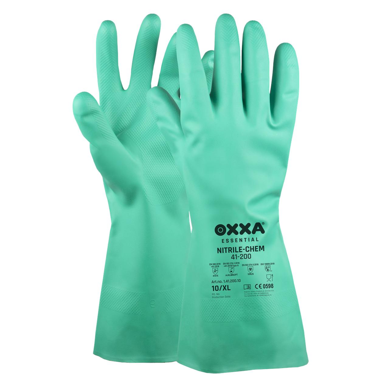 OXXA Essential Handschoen Nitrile-Chem 41-200 groen