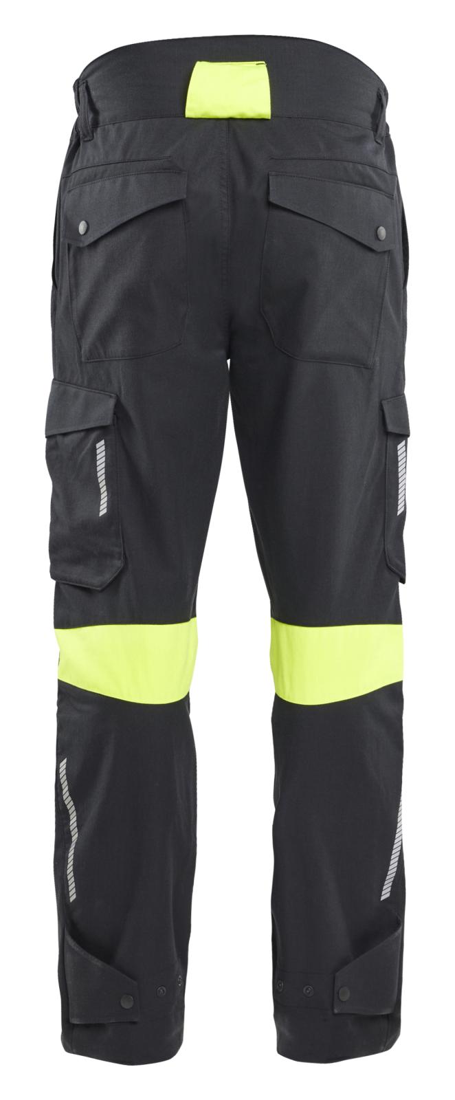Blaklader Vlamvertragend Multinorm Werkbroeken 14171512 Inherent zwart-fluo geel(9933)