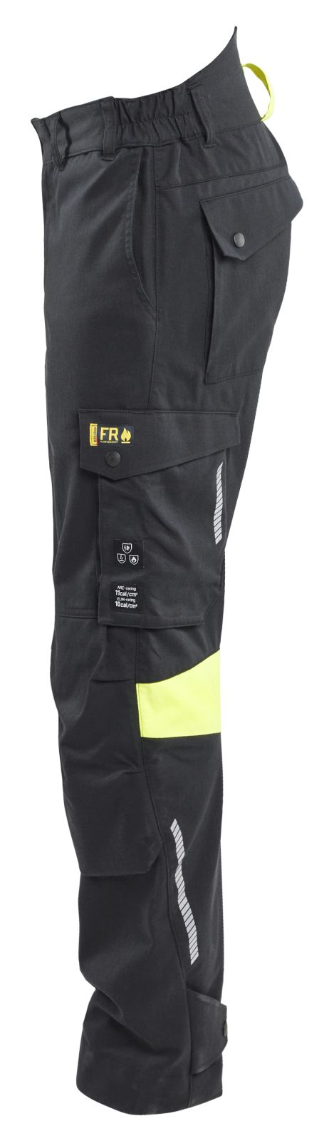 Blaklader Vlamvertragend Multinorm Inherent Werkbroeken 14171512 zwart-fluo geel(9933)