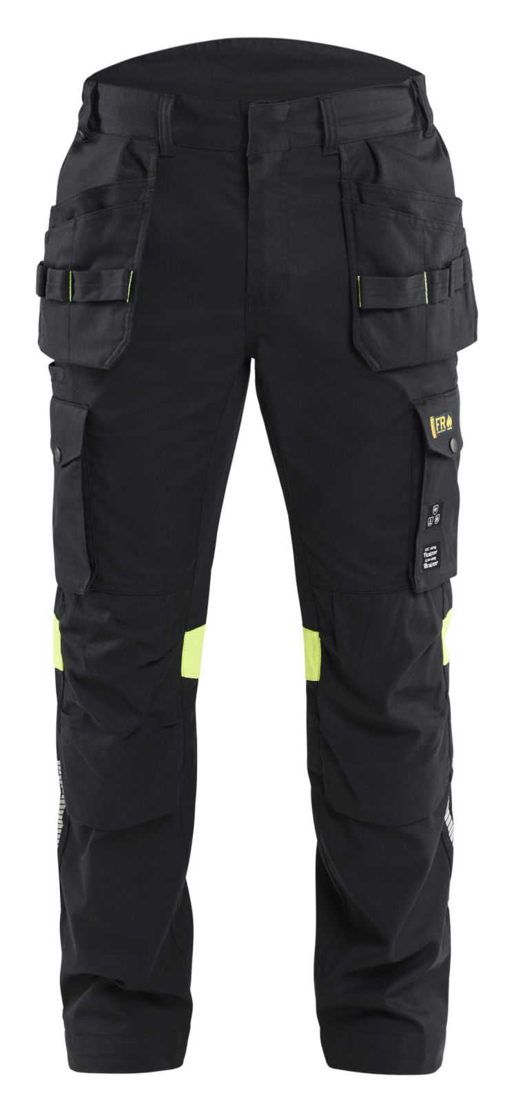 Blaklader Vlamvertragend Multinorm Werkbroeken 14181512 Inherent vlamwerend antistatisch reflectie zwart-fluo geel(9933)