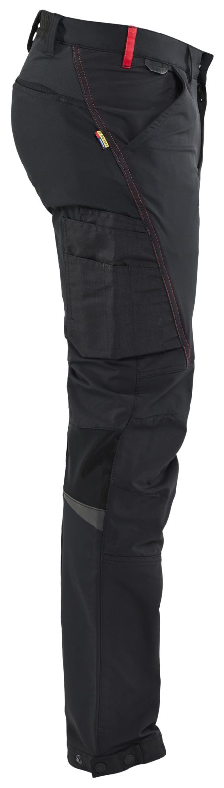 Blaklader Broeken 14221645 zwart-rood(9956)