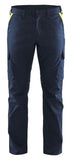 Blaklader Industrie Werkbroeken 14441832 stretch reflectie donker marineblauw-fluo geel(8633)