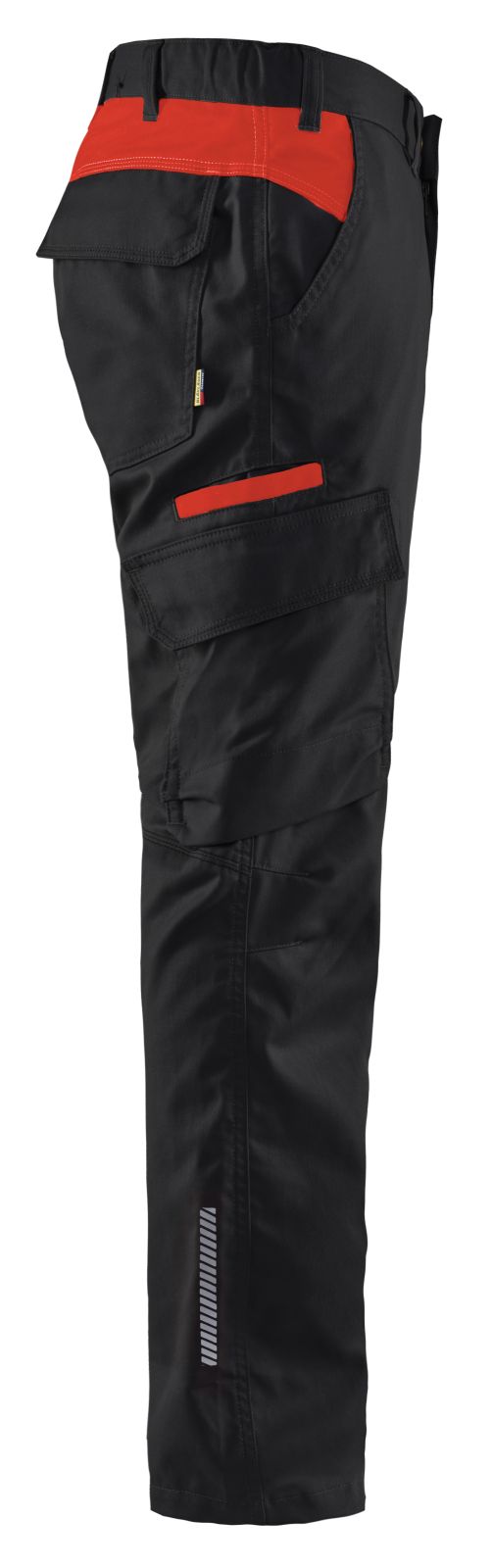 Blaklader Broeken 14441832 zwart-rood(9956)