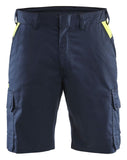 Blaklader Industrie Shorts 14461832 kort stretch reflectie donker marineblauw-fluo geel(8633)