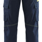 Blaklader Industrie Werkbroeken 14481832 stretch kniezakken reflectie donker marineblauw-fluo geel(8633)