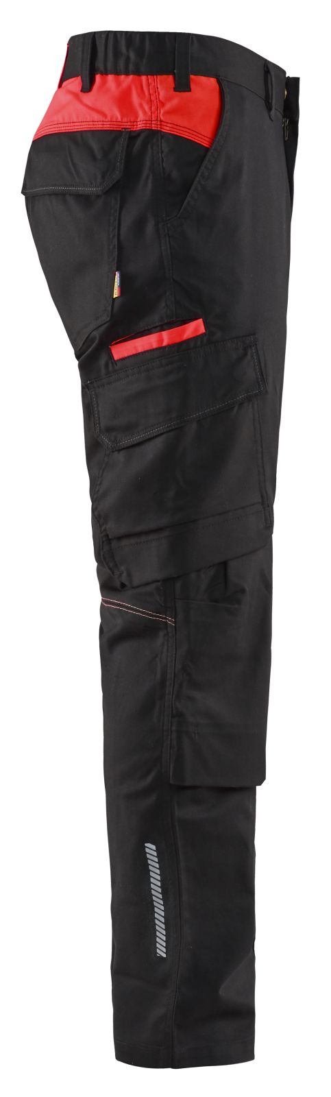 Blaklader Broeken 14481832 zwart-rood(9956)