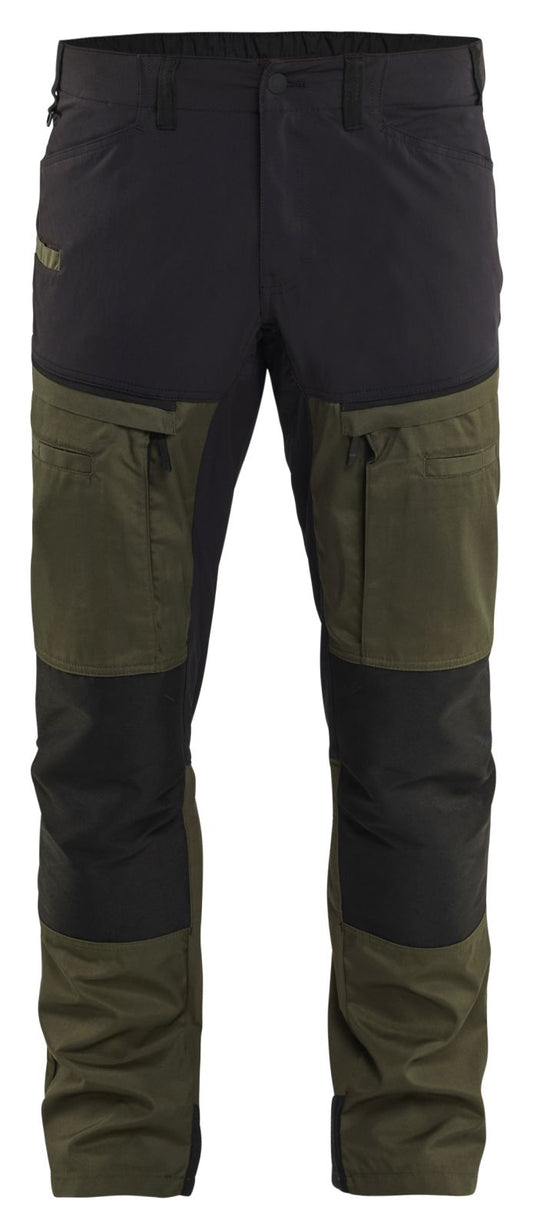 Blaklader Industrie/Service Stretch Werkbroeken 14561845 donker herfstgroen-zwart(4298)