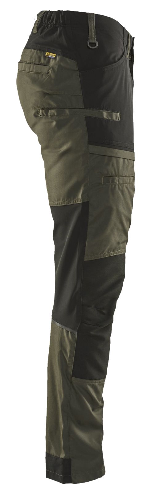 Blaklader Industrie/Service Broeken 14561845 stretch groen-zwart(4599)