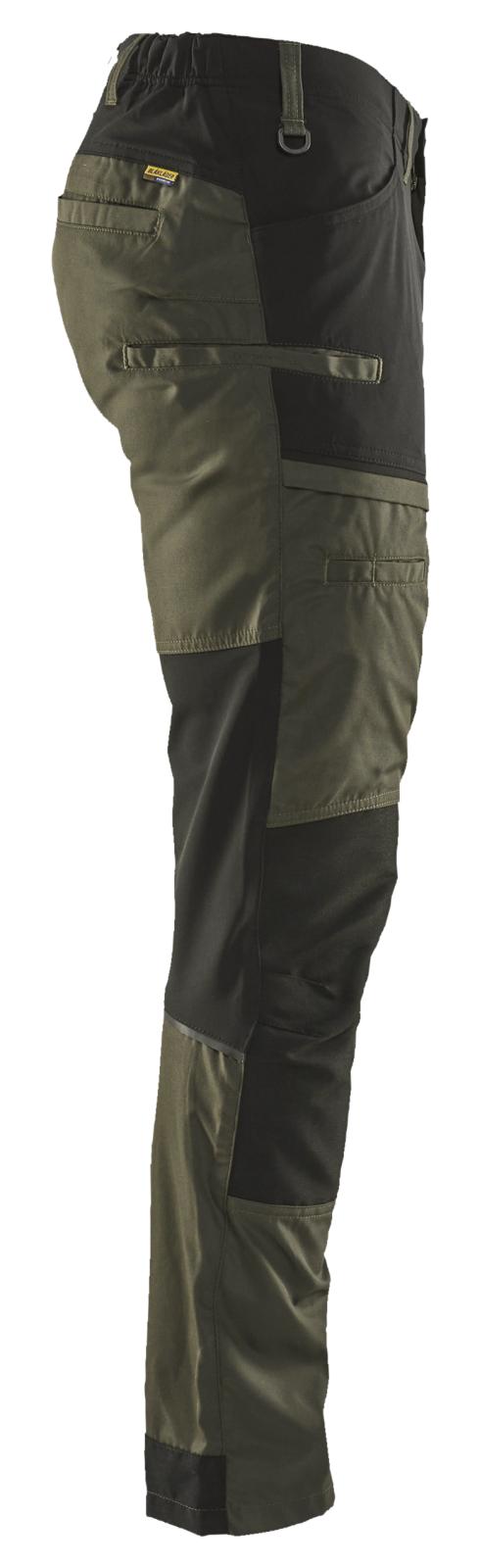 Blaklader Industrie/Service Broeken 14561845 stretch groen-zwart(4599)