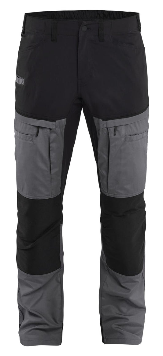 Blaklader Industrie/Service Werkbroeken 14561845 stretch midden grijs-zwart(9699)