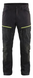 Blaklader Industrie/Service Broeken 14561845 stretch zwart-fluo geel(9933)
