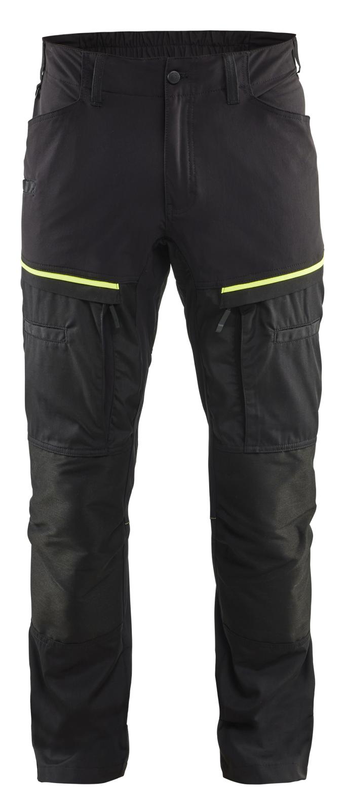 Blaklader Industrie/Service Broeken 14561845 stretch zwart-fluo geel(9933)