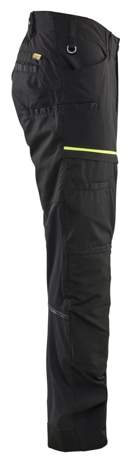 Blaklader Industrie/Service Broeken 14561845 stretch zwart-fluo geel(9933)