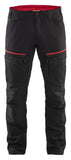 Blaklader Industrie/Service Broeken 14561845 stretch zwart-rood(9956)