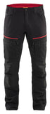 Blaklader Industrie/Service Broeken 14561845 stretch zwart-rood(9956)
