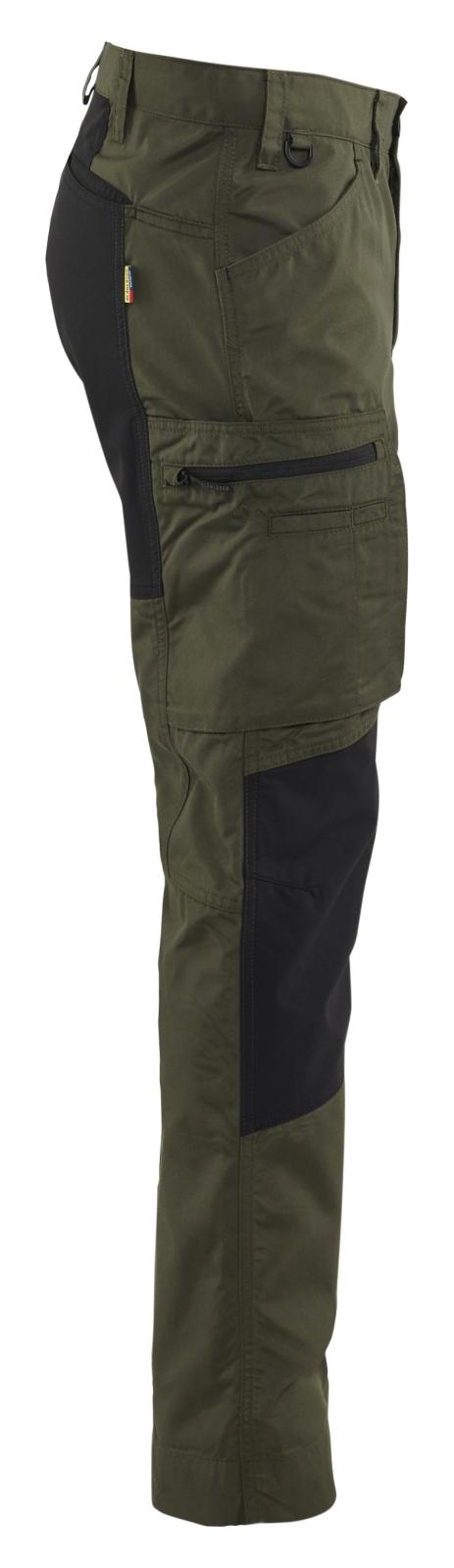 Blaklader Industrie/Service Werkbroeken 14591845 stretch donker herfstgroen-zwart(4298)
