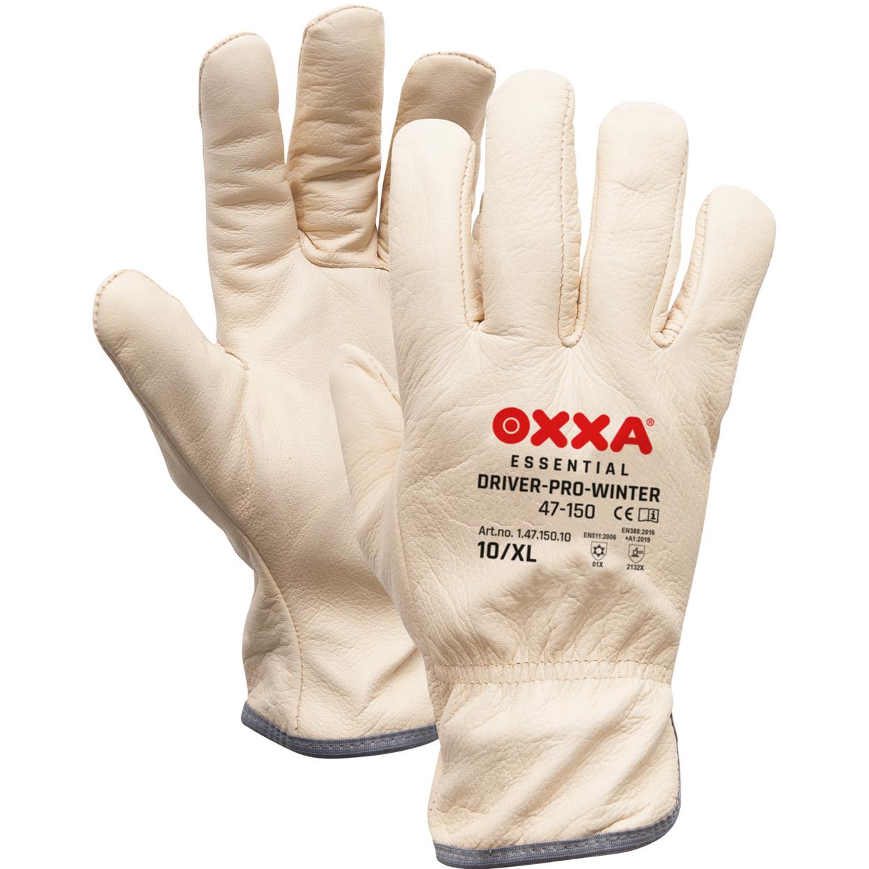 OXXA Essential Handschoenen Driver-Pro-Winter 47-150 beige-wit