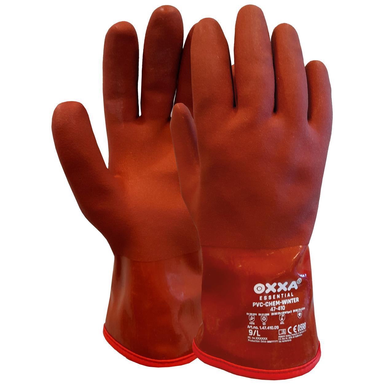 OXXA Essential Handschoen PVC-Chem-Winter 47-410 rood