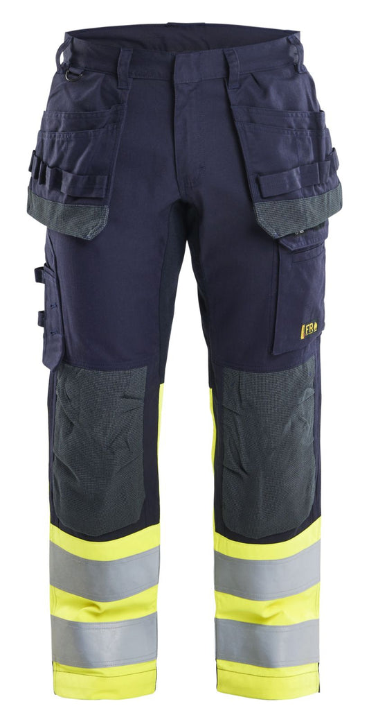 Blaklader Broeken 14871512 Multinorm marineblauw-fluo geel(8933)