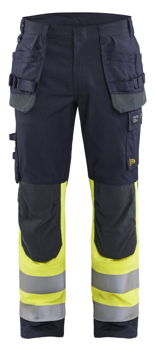 Blaklader Broeken 14891512 Multinorm marineblauw-geel(8933)