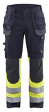 Blaklader Broeken 14891512 Multinorm marineblauw-geel(8933)