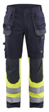 Blaklader Broeken 14891512 Multinorm marineblauw-geel(8933)