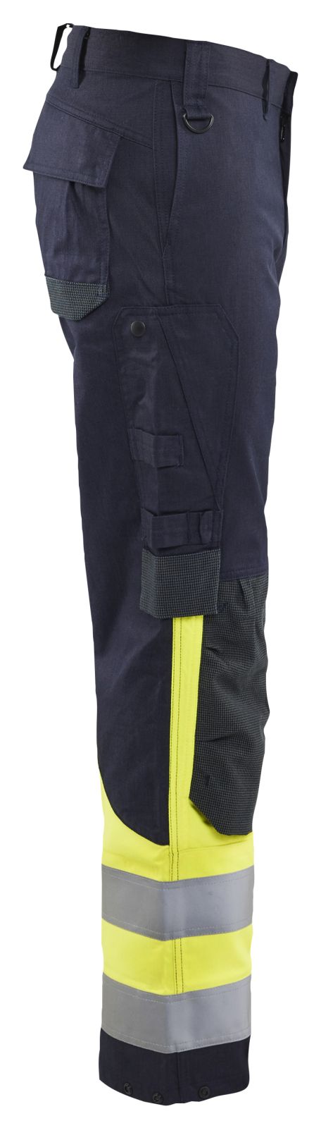 Blaklader Vlamvertragend Multinorm Werkbroeken 14911512 inherent vlamwerend antistatisch APC 2 marineblauw-fluo geel(8933)