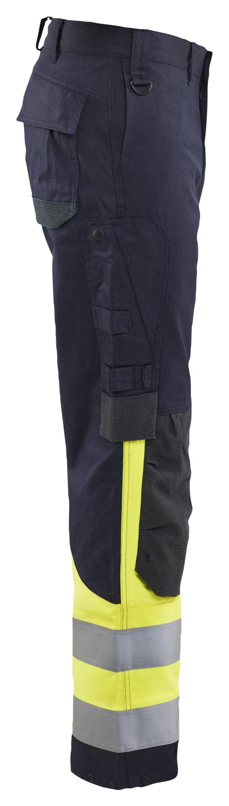 Blaklader Vlamvertragend Multinorm Werkbroeken 14911512 inherent vlamwerend antistatisch APC 2 marineblauw-fluo geel(8933)