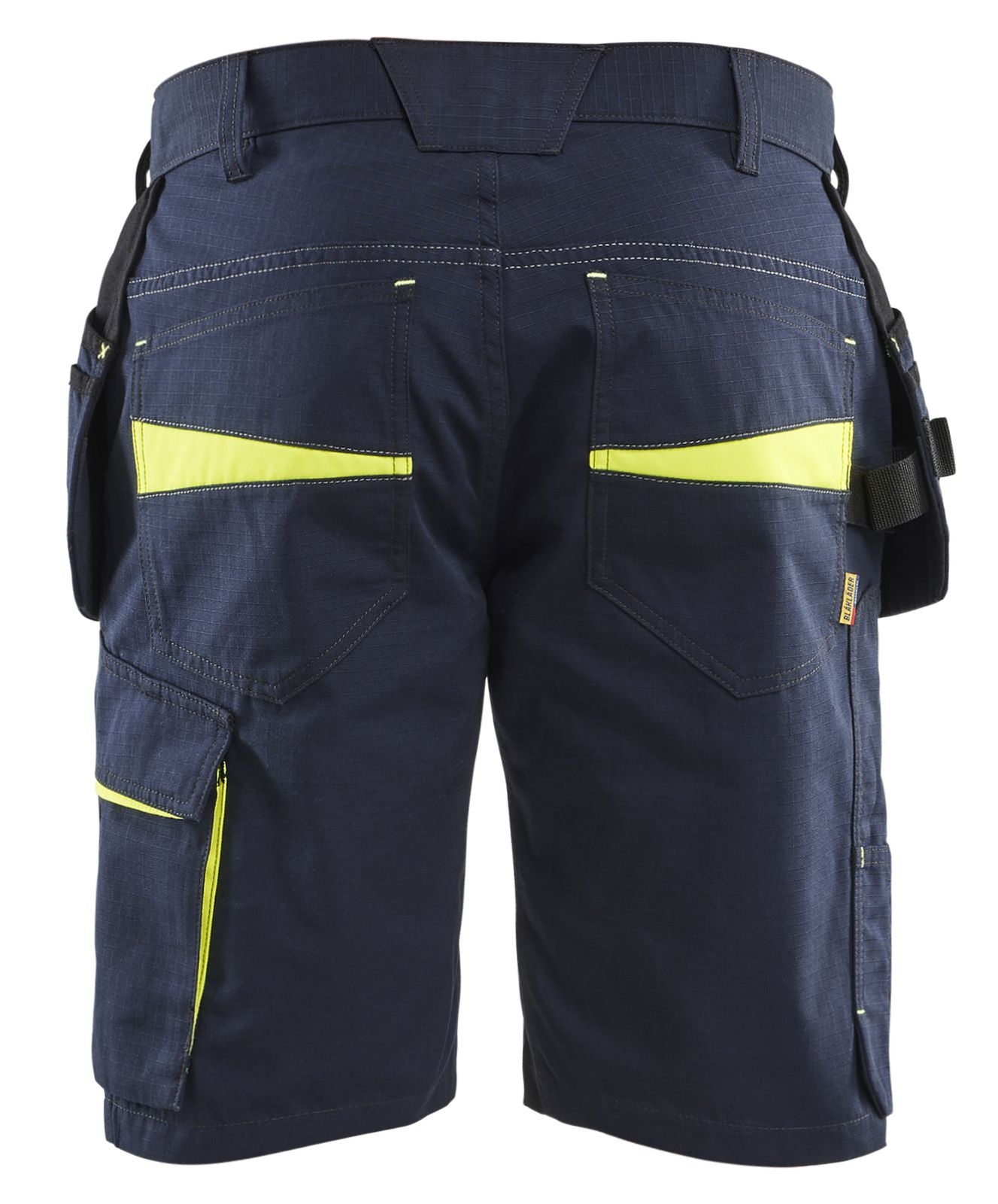 Blaklader Service Shorts 14941330 spijkerzakken donker marineblauw-fluo geel(8633)
