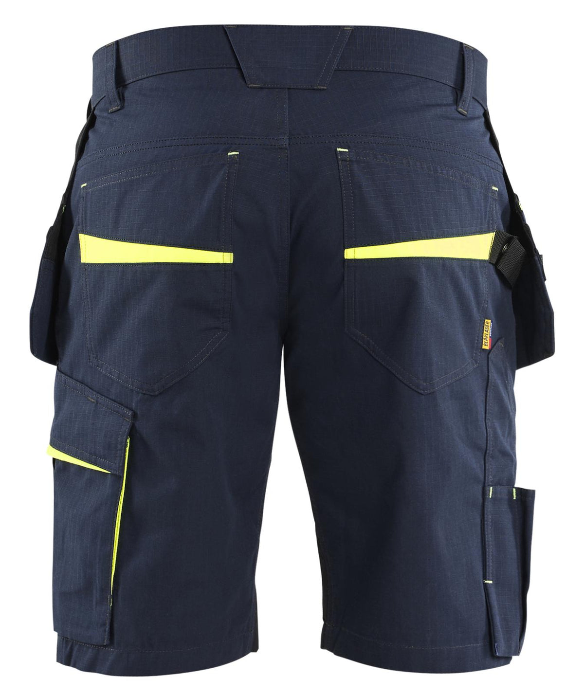 Blaklader Service Shorts 14941330 spijkerzakken donker marineblauw-fluo geel(8633)