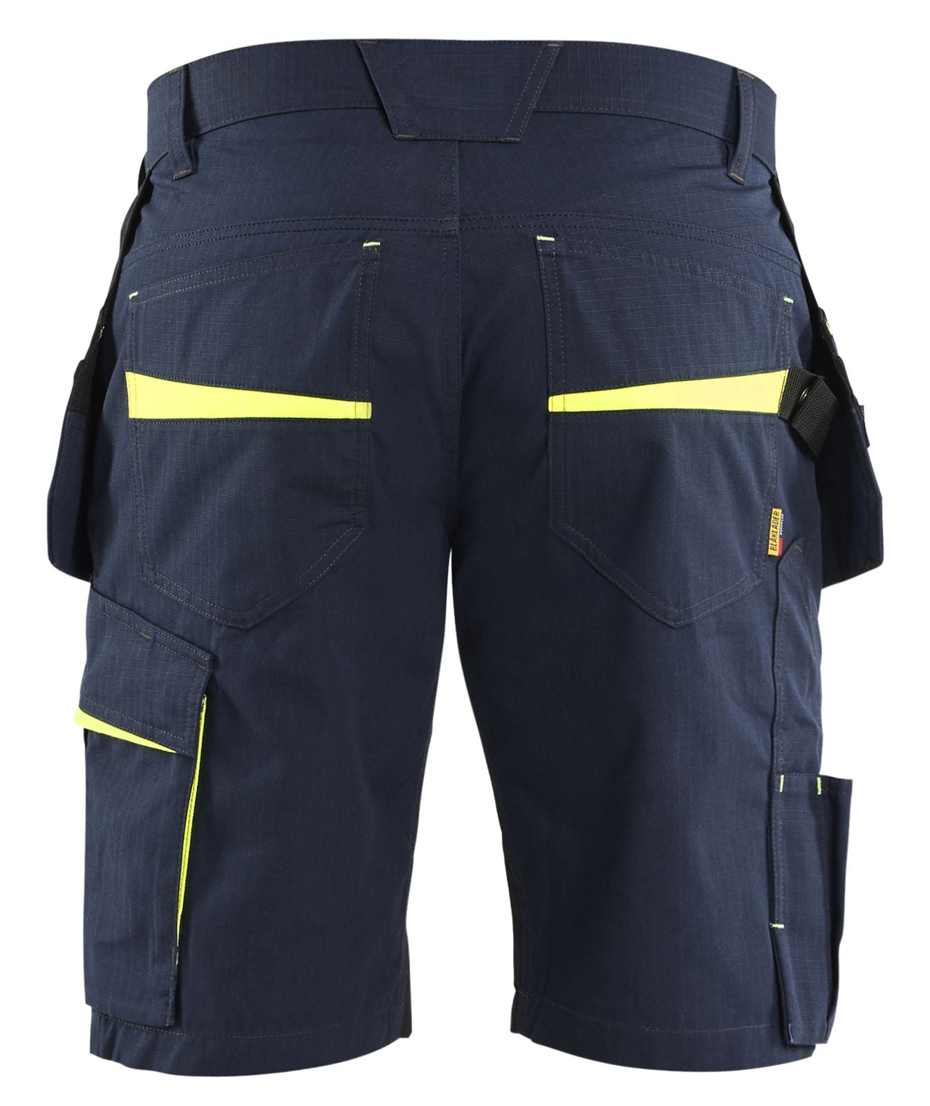 Blaklader Service Shorts 14941330 spijkerzakken donker marineblauw-fluo geel(8633)