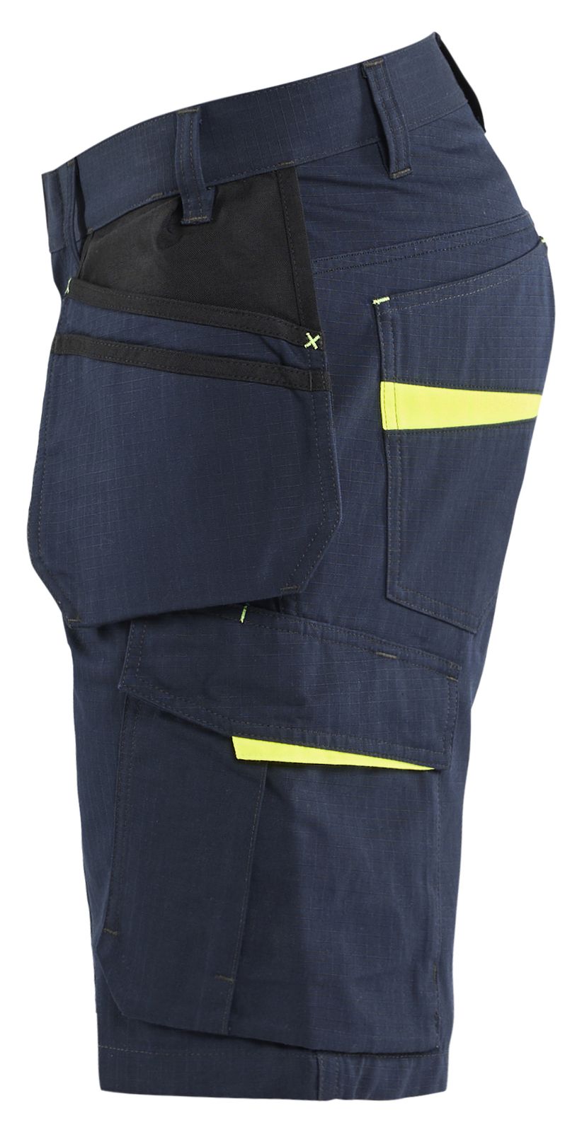 Blaklader Service Shorts 14941330 spijkerzakken donker marineblauw-fluo geel(8633)